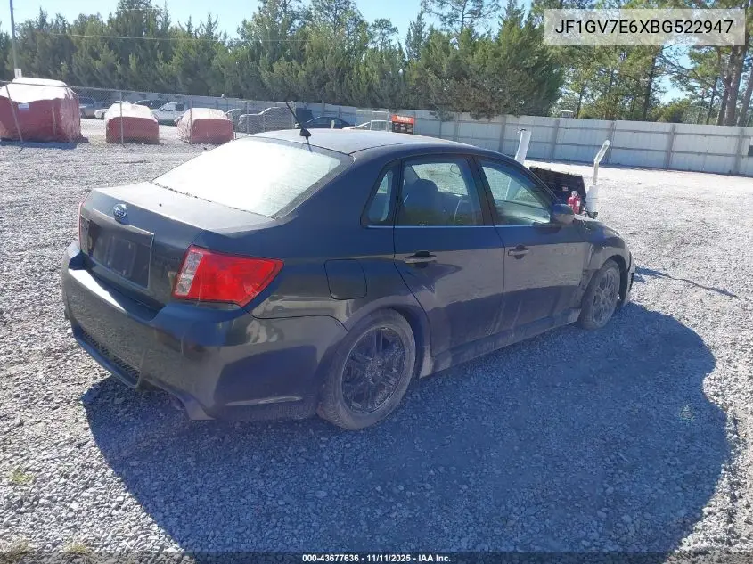JF1GV7E6XBG522947 2011 Subaru Impreza Wrx