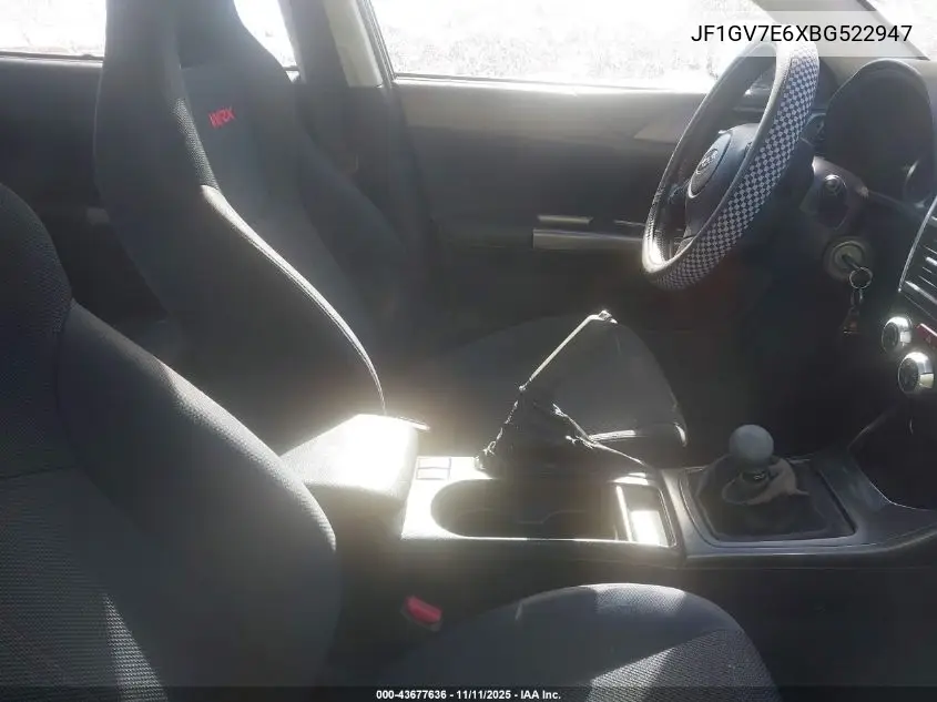 JF1GV7E6XBG522947 2011 Subaru Impreza Wrx