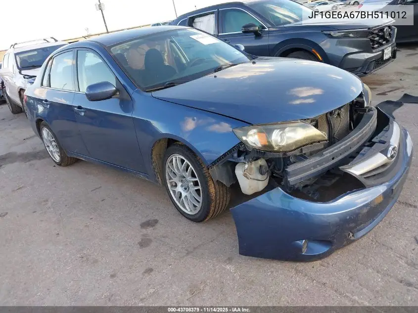 JF1GE6A67BH511012 2011 Subaru Impreza 2.5I