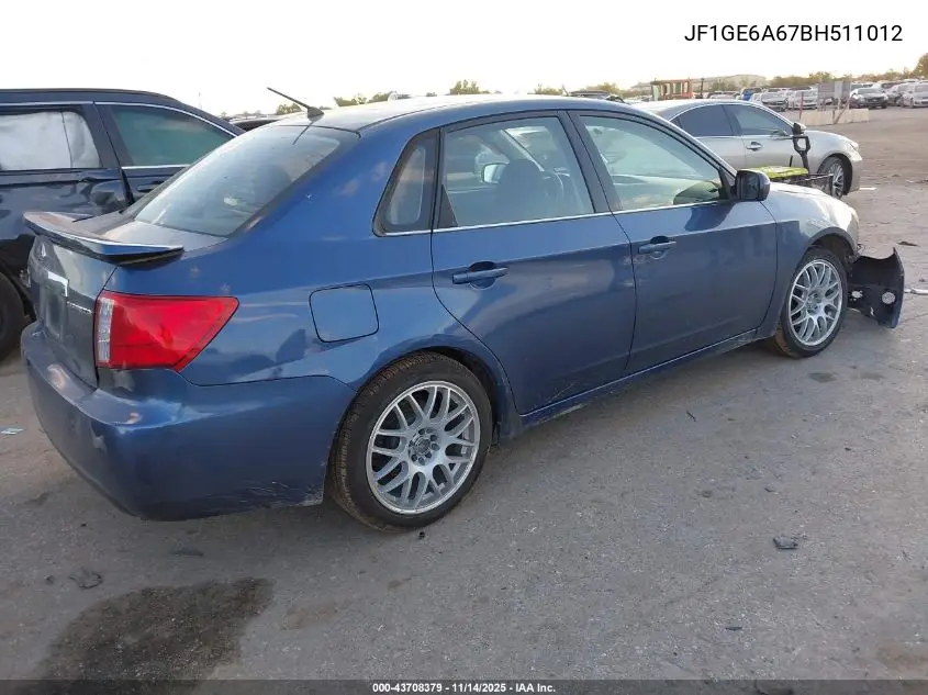 JF1GE6A67BH511012 2011 Subaru Impreza 2.5I