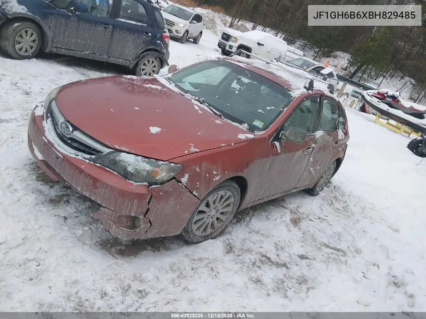 JF1GH6B6XBH829485 2011 Subaru Impreza 2.5I Premium