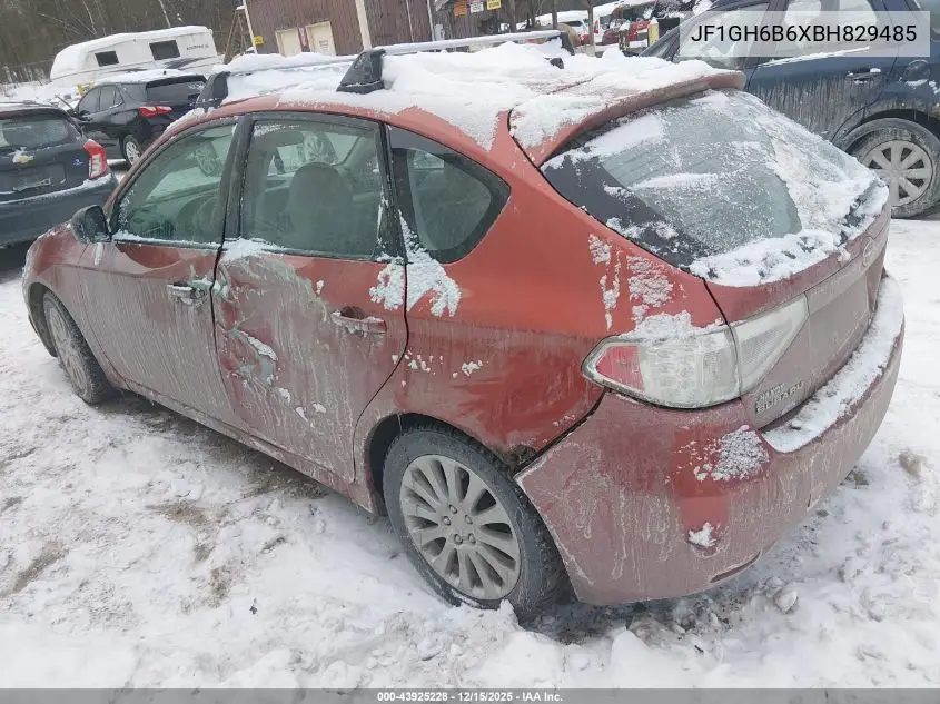 JF1GH6B6XBH829485 2011 Subaru Impreza 2.5I Premium