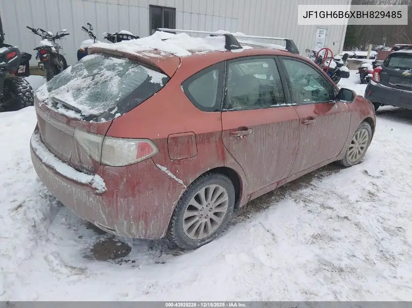 JF1GH6B6XBH829485 2011 Subaru Impreza 2.5I Premium