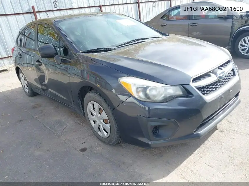 JF1GPAA68CG211600 2012 Subaru Impreza 2.0I