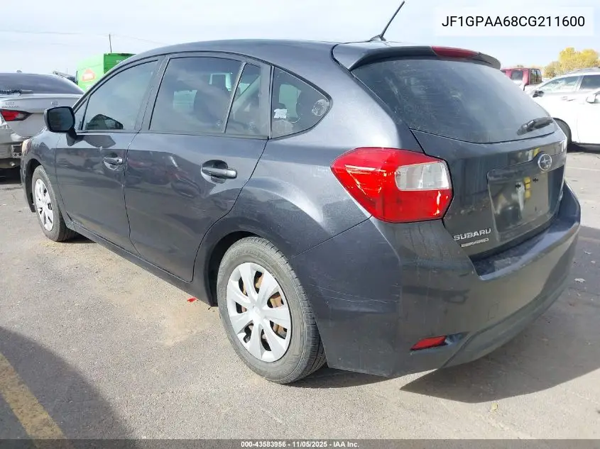 JF1GPAA68CG211600 2012 Subaru Impreza 2.0I