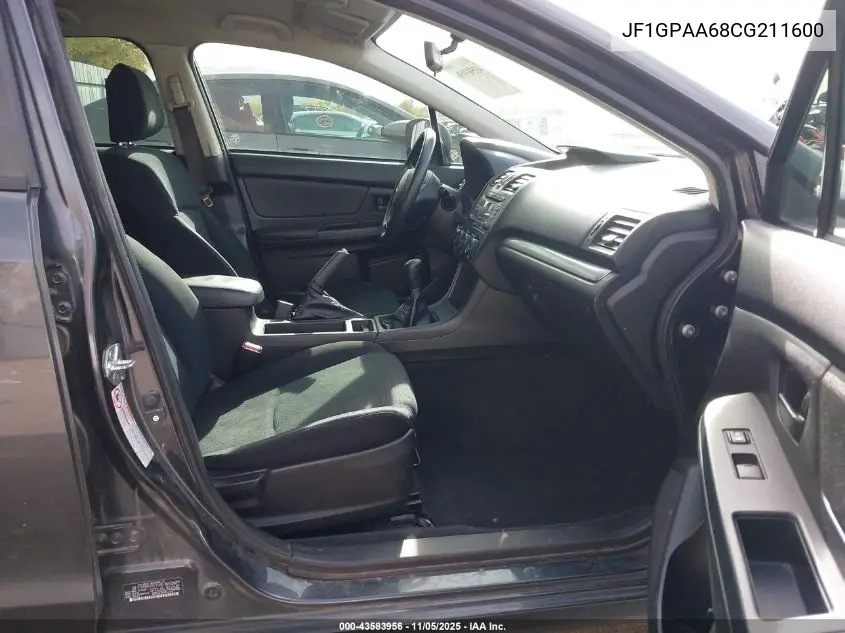 JF1GPAA68CG211600 2012 Subaru Impreza 2.0I