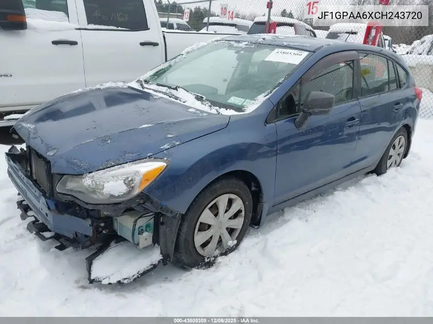 JF1GPAA6XCH243720 2012 Subaru Impreza 2.0I