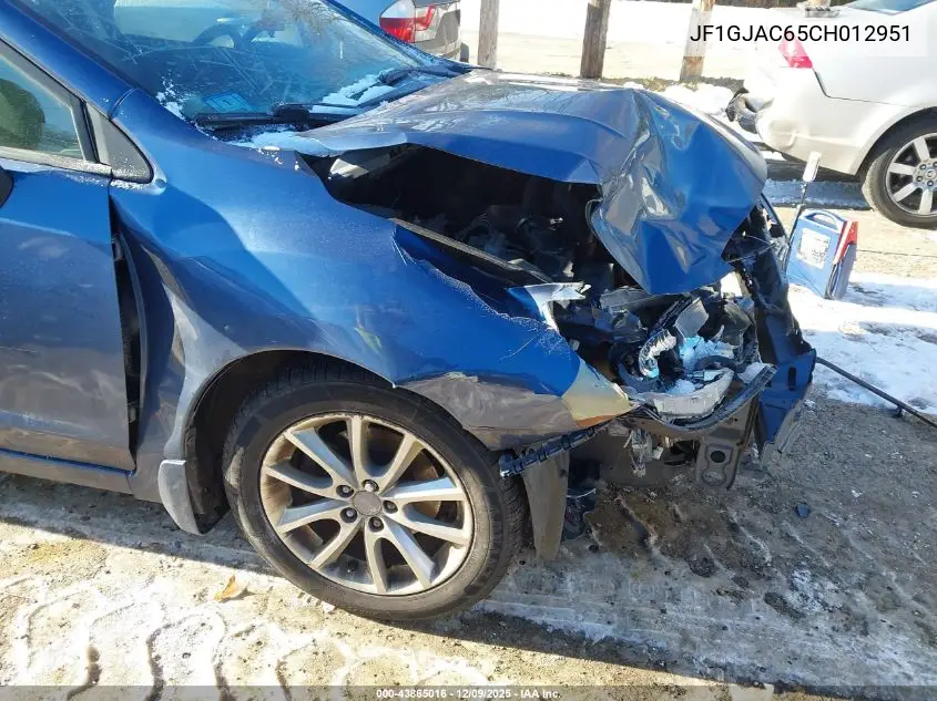 JF1GJAC65CH012951 2012 Subaru Impreza 2.0I Premium