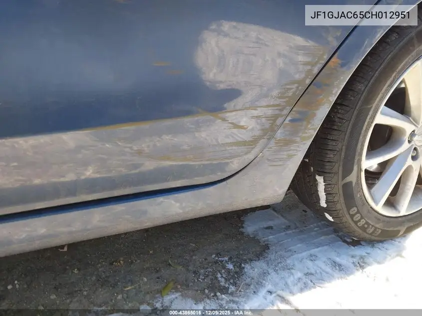 JF1GJAC65CH012951 2012 Subaru Impreza 2.0I Premium