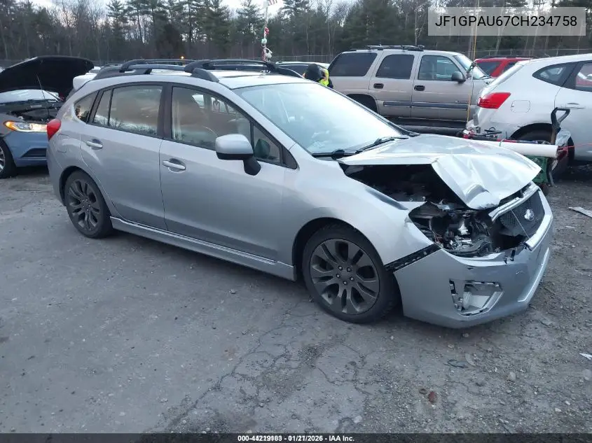 JF1GPAU67CH234758 2012 Subaru Impreza 2.0I Sport Limited