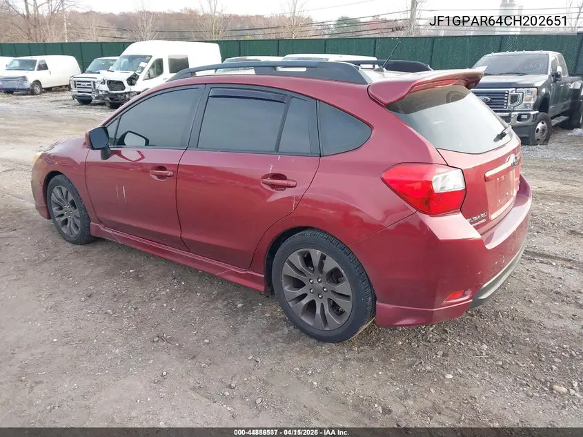 JF1GPAR64CH202651 2012 Subaru Impreza 2.0I Sport Limited