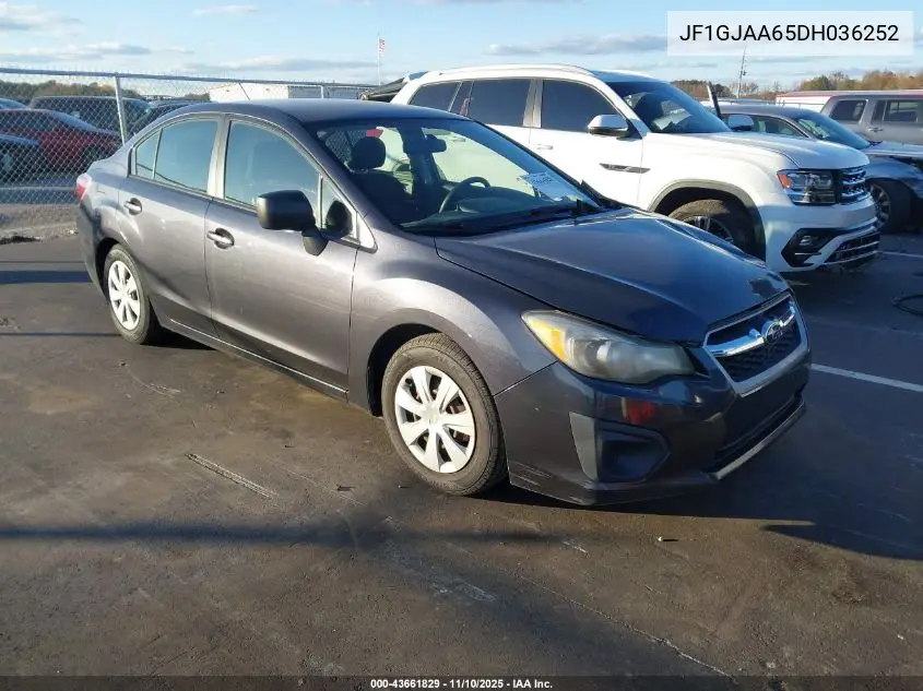 JF1GJAA65DH036252 2013 Subaru Impreza 2.0I