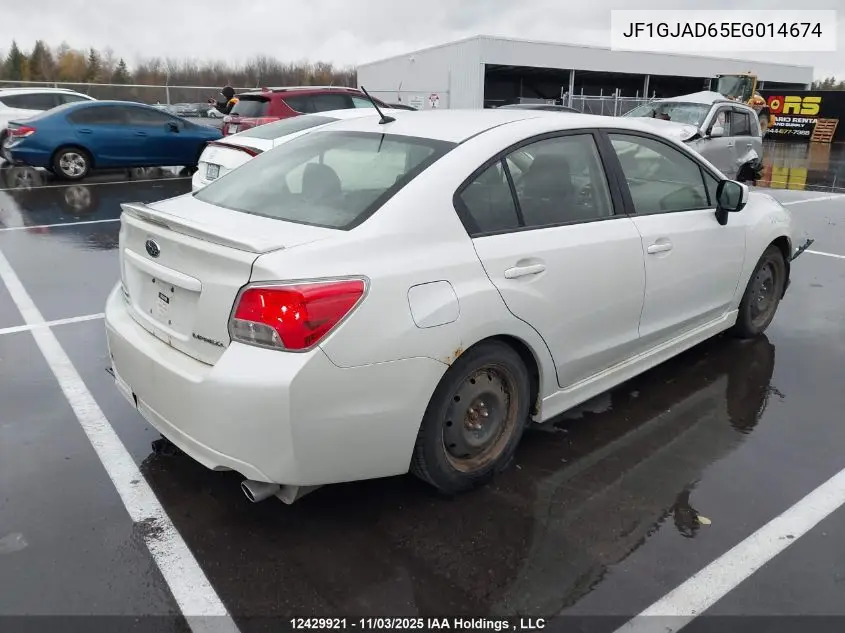 JF1GJAD65EG014674 2014 Subaru Impreza 2.0I Premium