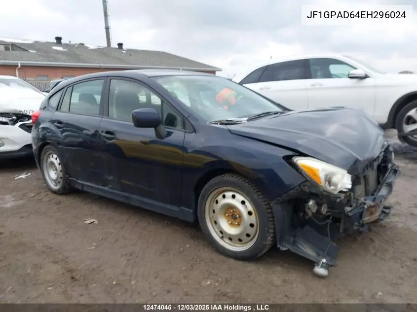 JF1GPAD64EH296024 2014 Subaru Impreza 2.0I Premium