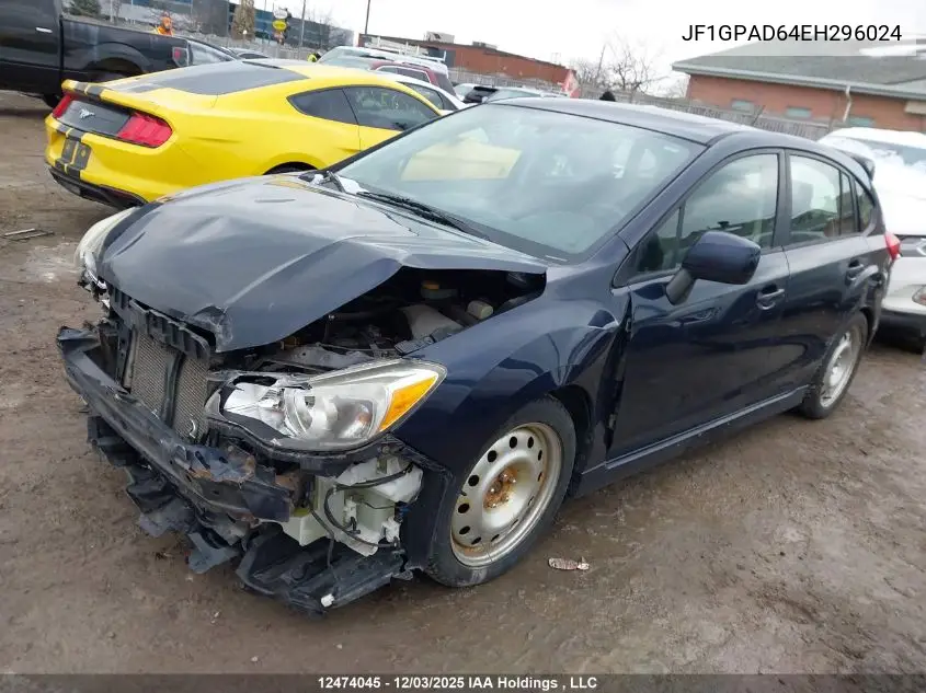 JF1GPAD64EH296024 2014 Subaru Impreza 2.0I Premium