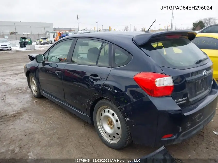 JF1GPAD64EH296024 2014 Subaru Impreza 2.0I Premium