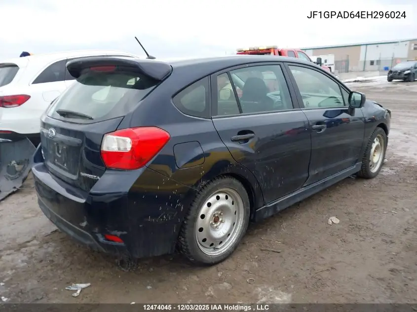 JF1GPAD64EH296024 2014 Subaru Impreza 2.0I Premium