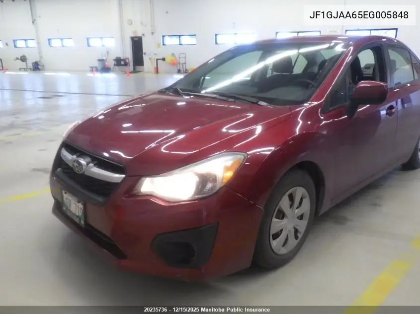 JF1GJAA65EG005848 2014 Subaru Impreza 2.0I