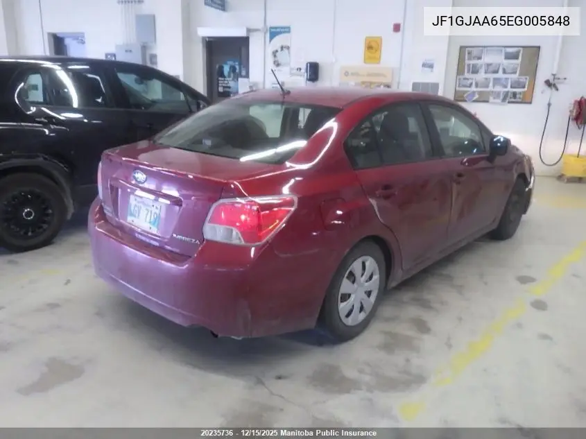 JF1GJAA65EG005848 2014 Subaru Impreza 2.0I