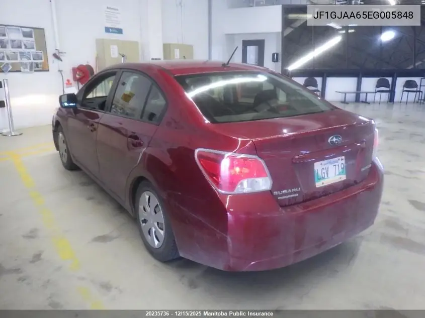 JF1GJAA65EG005848 2014 Subaru Impreza 2.0I