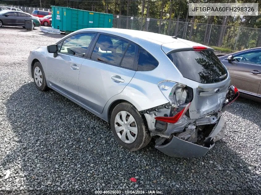 JF1GPAA60FH298326 2015 Subaru Impreza 2.0I