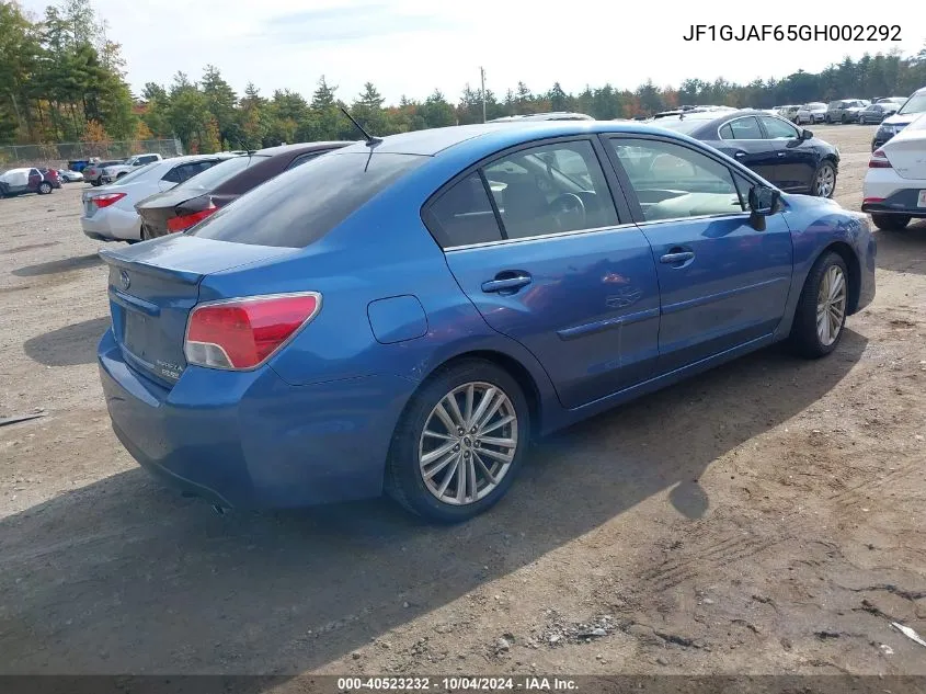 JF1GJAF65GH002292 2016 Subaru Impreza 2.0I Premium