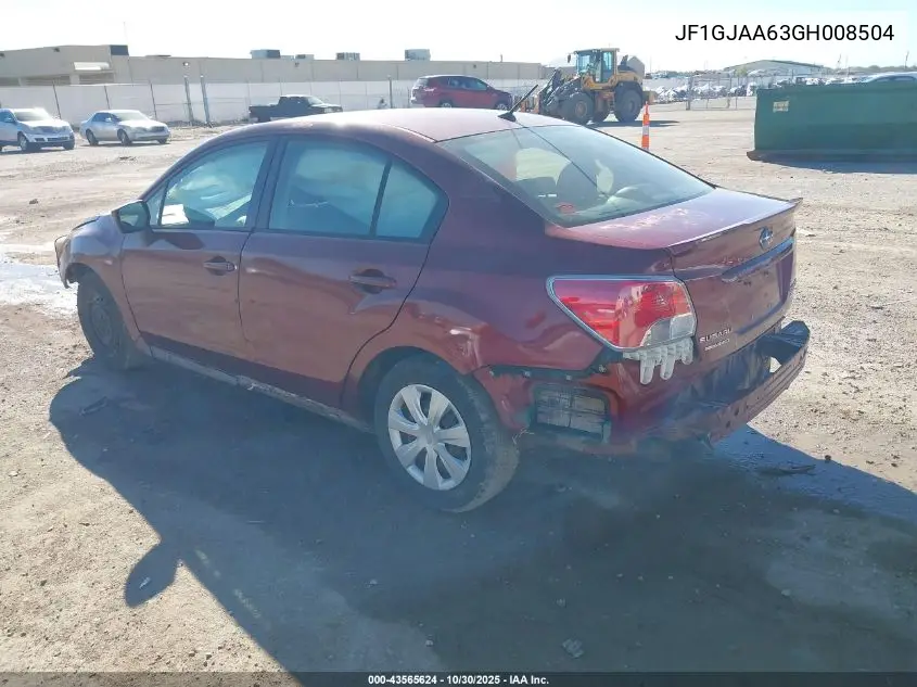 JF1GJAA63GH008504 2016 Subaru Impreza 2.0I