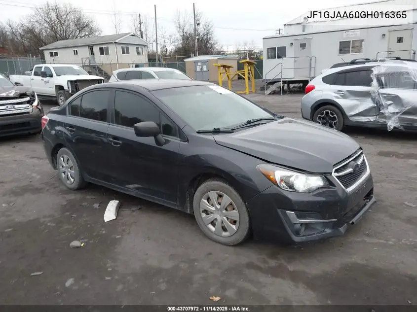 JF1GJAA60GH016365 2016 Subaru Impreza 2.0I