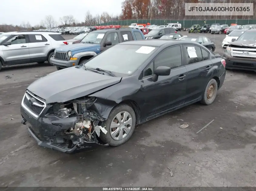 JF1GJAA60GH016365 2016 Subaru Impreza 2.0I
