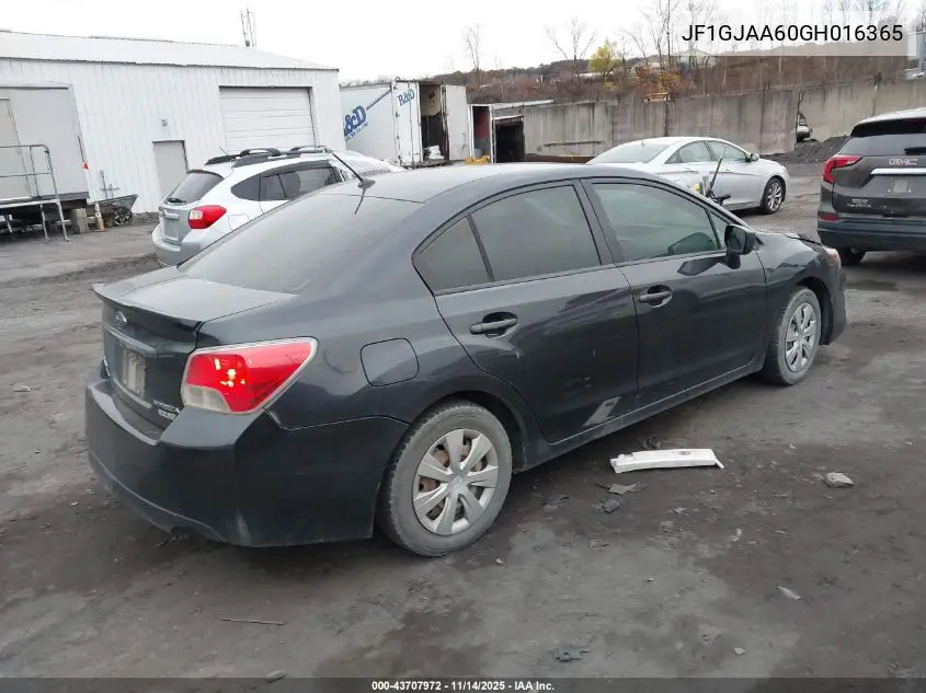 JF1GJAA60GH016365 2016 Subaru Impreza 2.0I