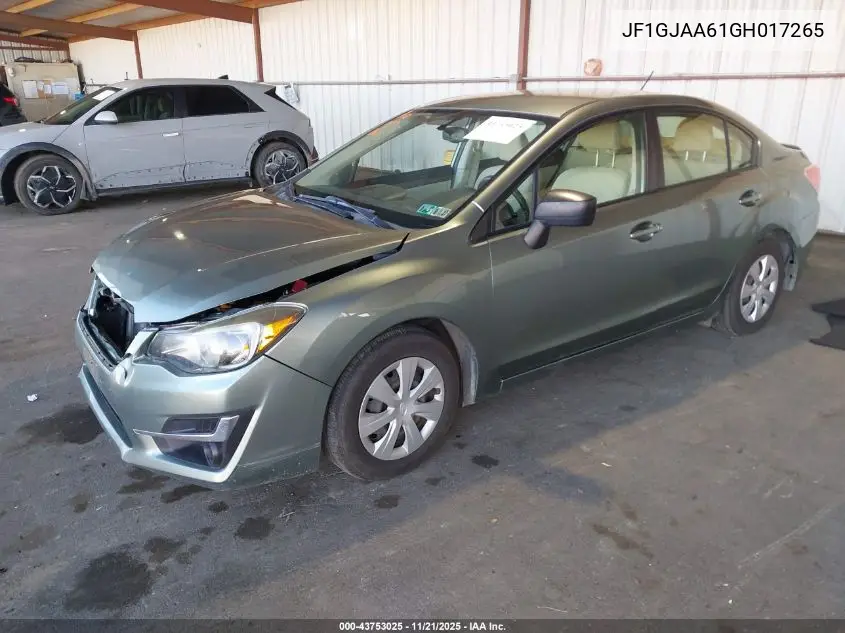 JF1GJAA61GH017265 2016 Subaru Impreza 2.0I