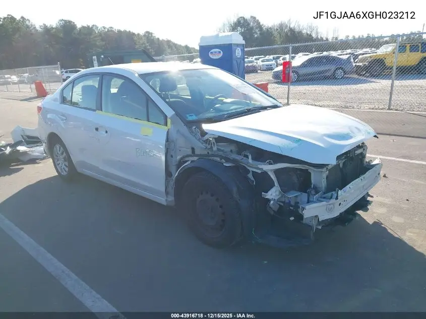JF1GJAA6XGH023212 2016 Subaru Impreza 2.0I