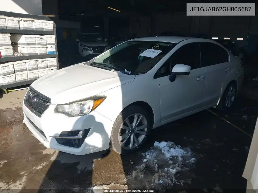 JF1GJAB62GH005687 2016 Subaru Impreza 2.0I Premium