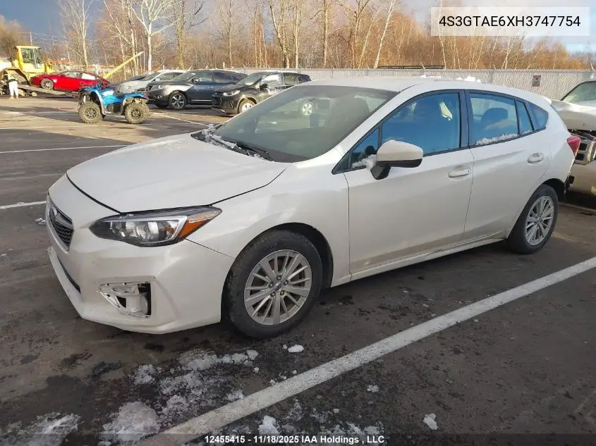4S3GTAE6XH3747754 2017 Subaru Impreza Touring