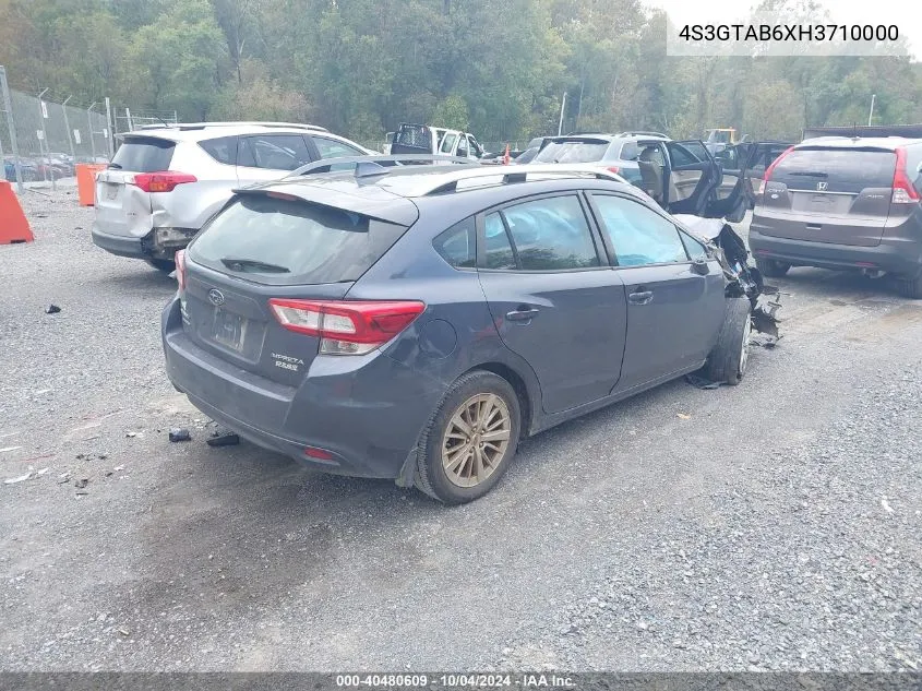 4S3GTAB6XH3710000 2017 Subaru Impreza 2.0I Premium