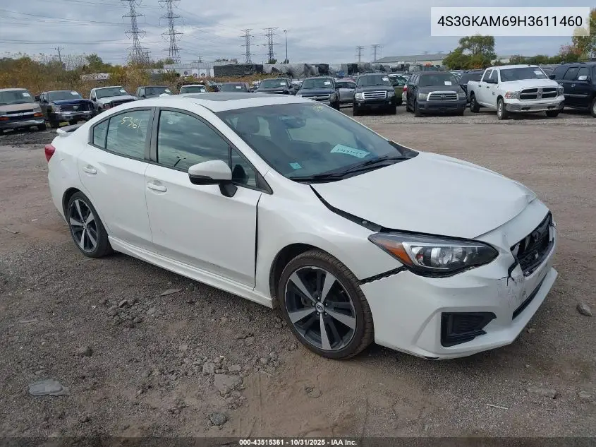 4S3GKAM69H3611460 2017 Subaru Impreza 2.0I Sport