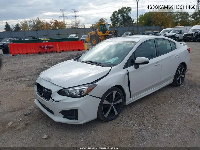 4S3GKAM69H3611460 2017 Subaru Impreza 2.0I Sport