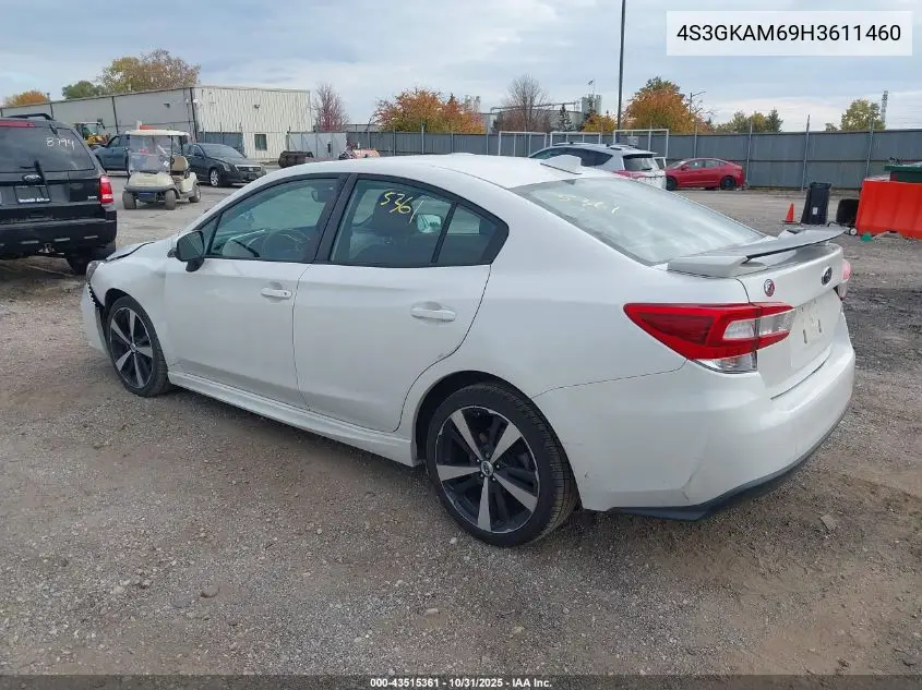 4S3GKAM69H3611460 2017 Subaru Impreza 2.0I Sport