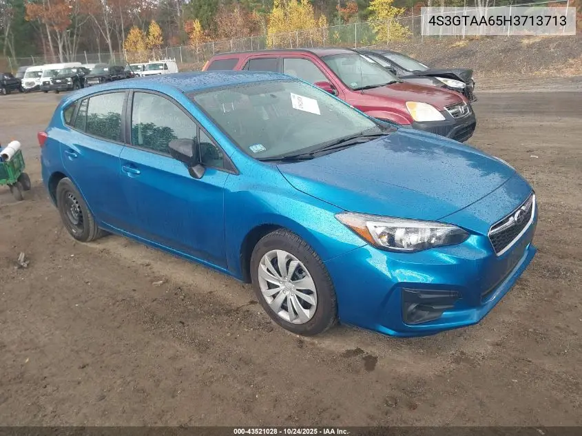 4S3GTAA65H3713713 2017 Subaru Impreza 2.0I