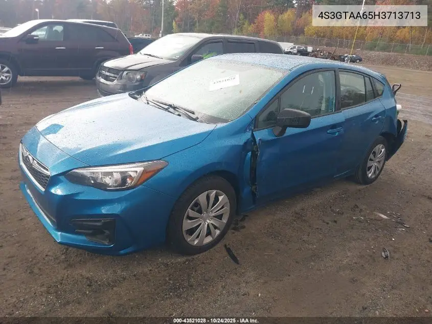 4S3GTAA65H3713713 2017 Subaru Impreza 2.0I