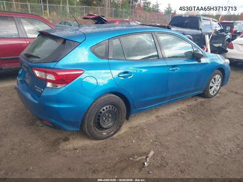 4S3GTAA65H3713713 2017 Subaru Impreza 2.0I