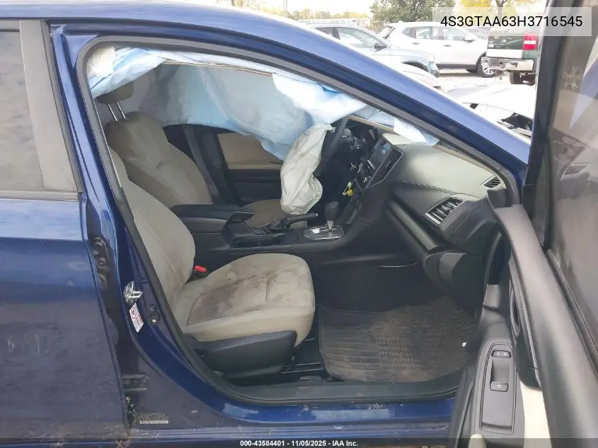 4S3GTAA63H3716545 2017 Subaru Impreza 2.0I