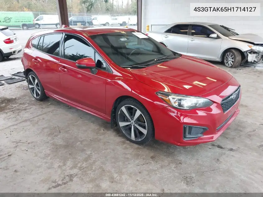 4S3GTAK65H1714127 2017 Subaru Impreza 2.0I Sport