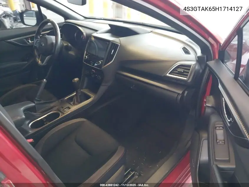 4S3GTAK65H1714127 2017 Subaru Impreza 2.0I Sport