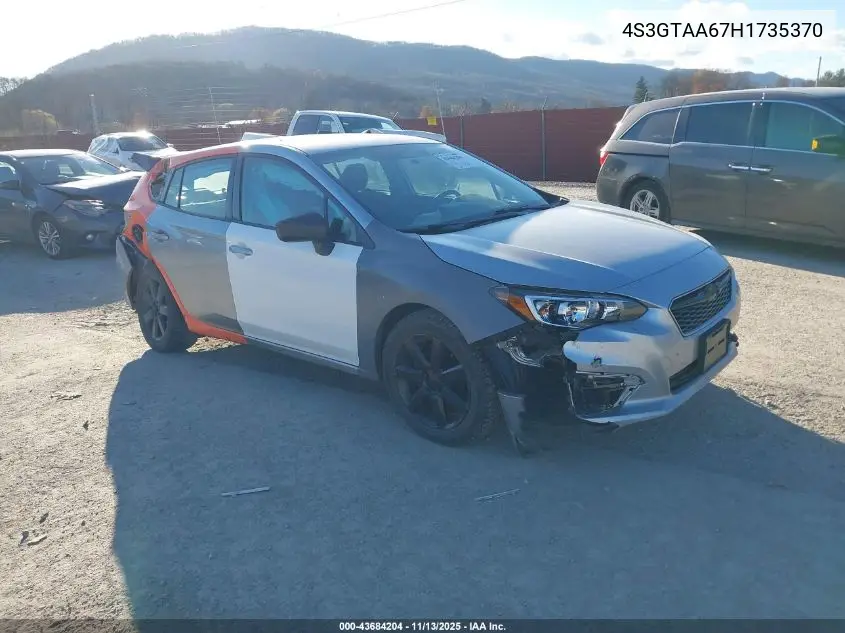 4S3GTAA67H1735370 2017 Subaru Impreza 2.0I