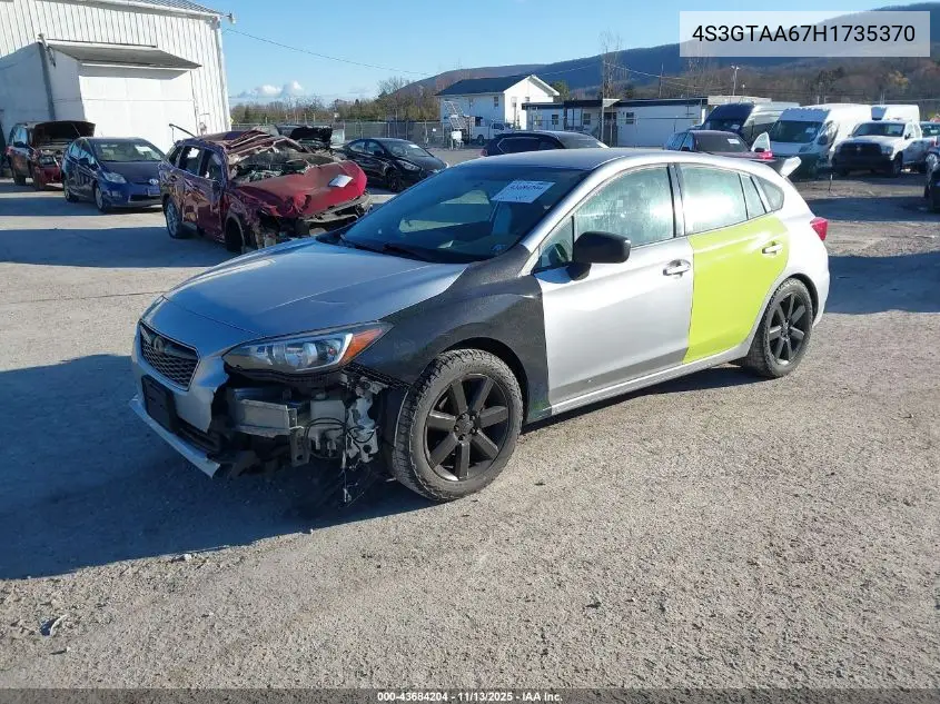 4S3GTAA67H1735370 2017 Subaru Impreza 2.0I