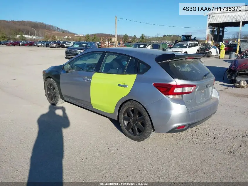 4S3GTAA67H1735370 2017 Subaru Impreza 2.0I