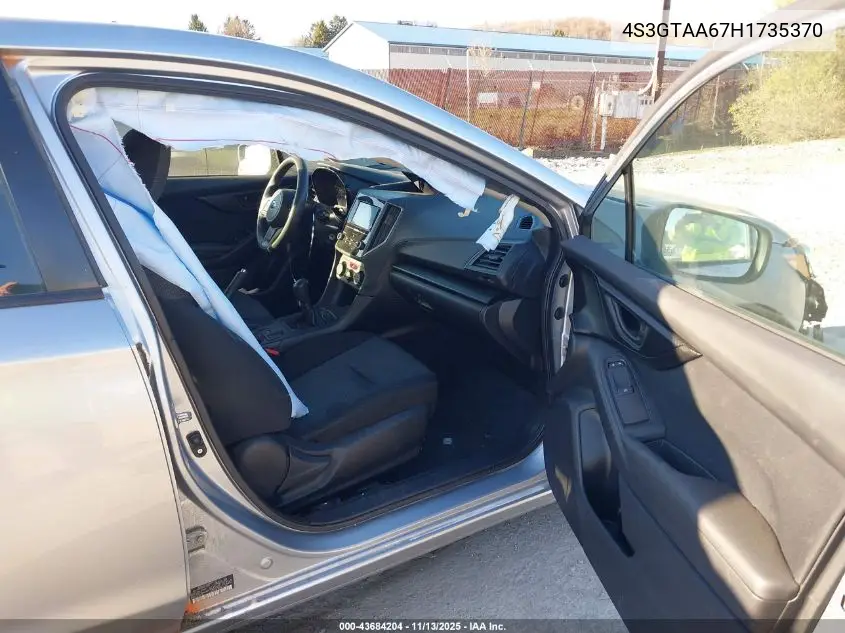 4S3GTAA67H1735370 2017 Subaru Impreza 2.0I