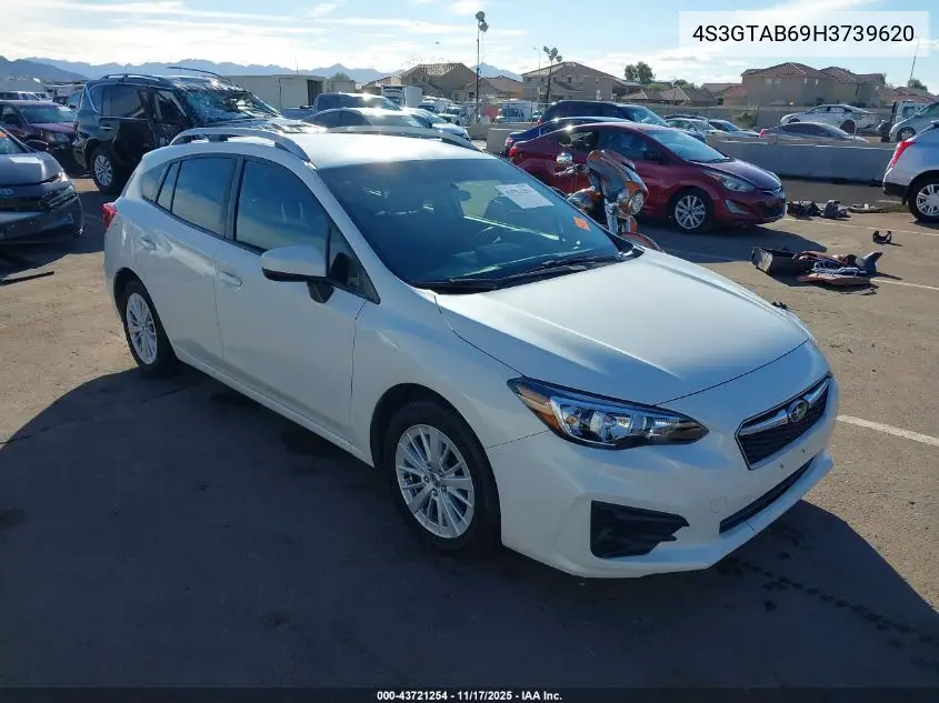 4S3GTAB69H3739620 2017 Subaru Impreza 2.0I Premium