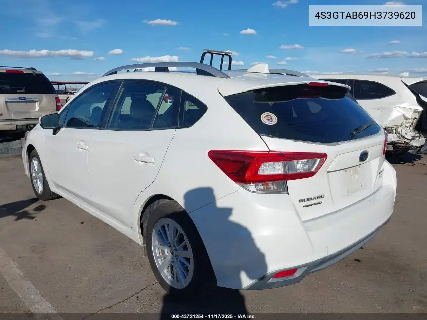 4S3GTAB69H3739620 2017 Subaru Impreza 2.0I Premium